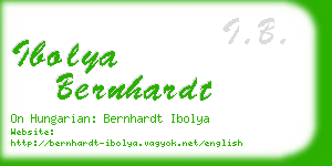 ibolya bernhardt business card